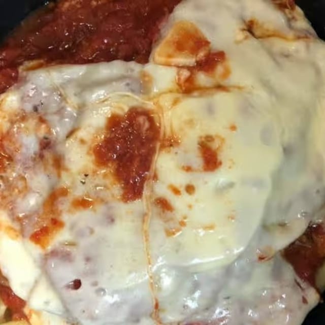 Eggplant Parmigiana Sandwich.