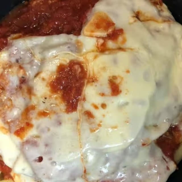 Eggplant Parmigiana Pasta.