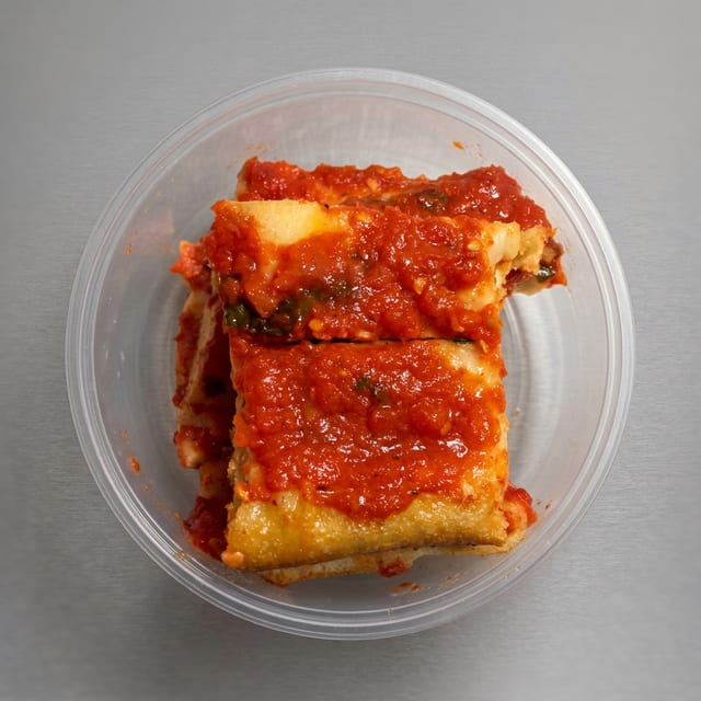Tray of Pizza Bread.